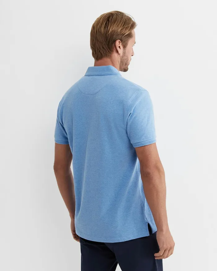 Sportscraft SC Melange Pique Polo Blue Melange Men TShirts and Polos