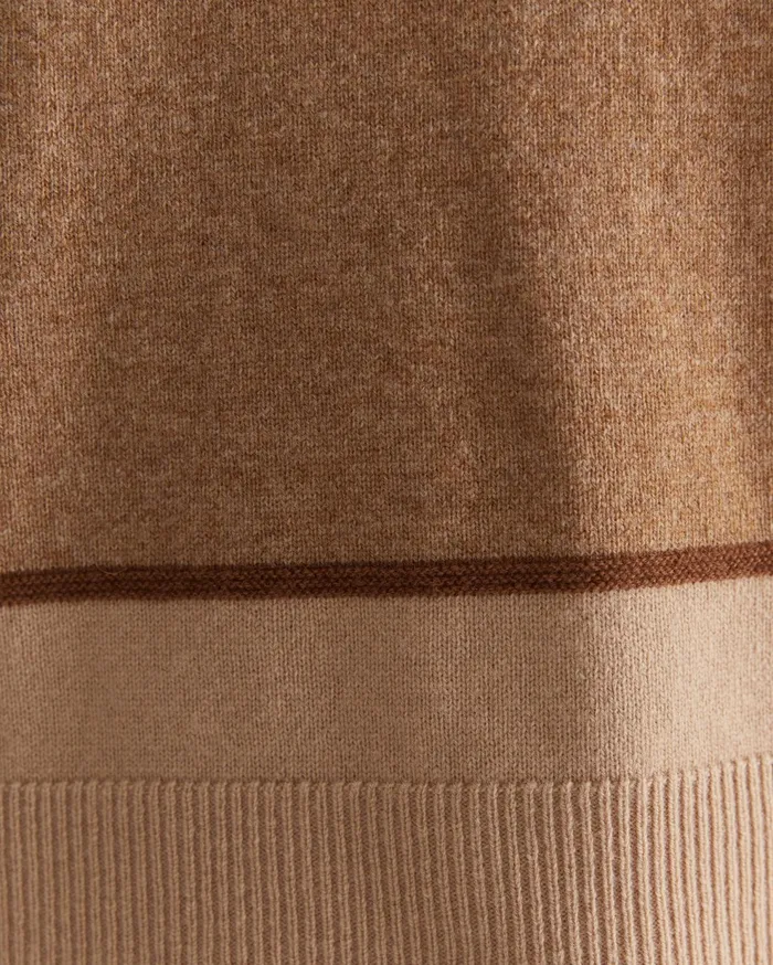 Sportscraft Sunshine Colour Block Wool Sweater Camel Marl Women Knits and Cardigans