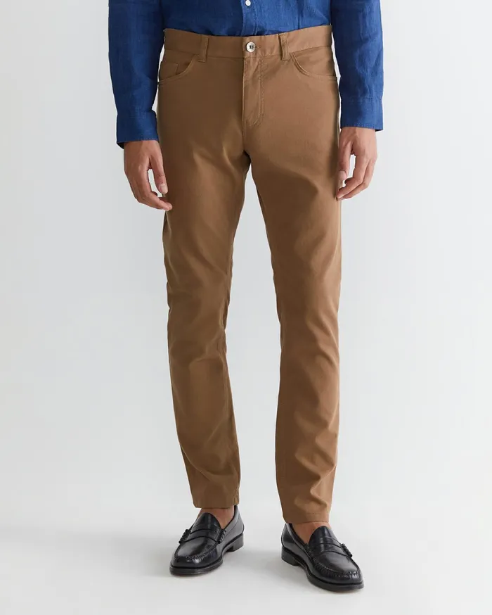 Sportscraft Tapered Bedford Jean Chestnut Men Pants