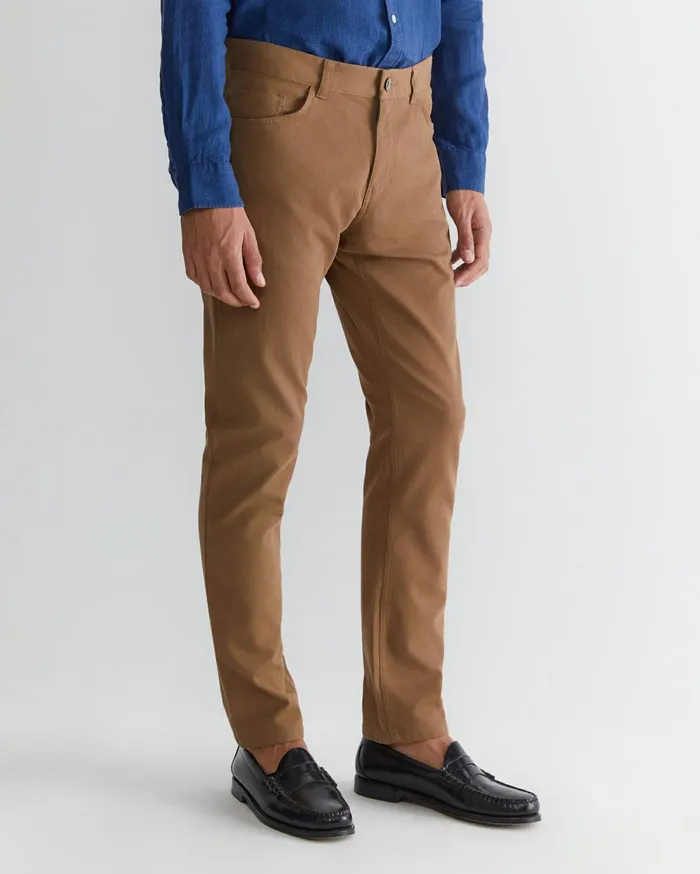 Sportscraft Tapered Bedford Jean Chestnut Men Pants