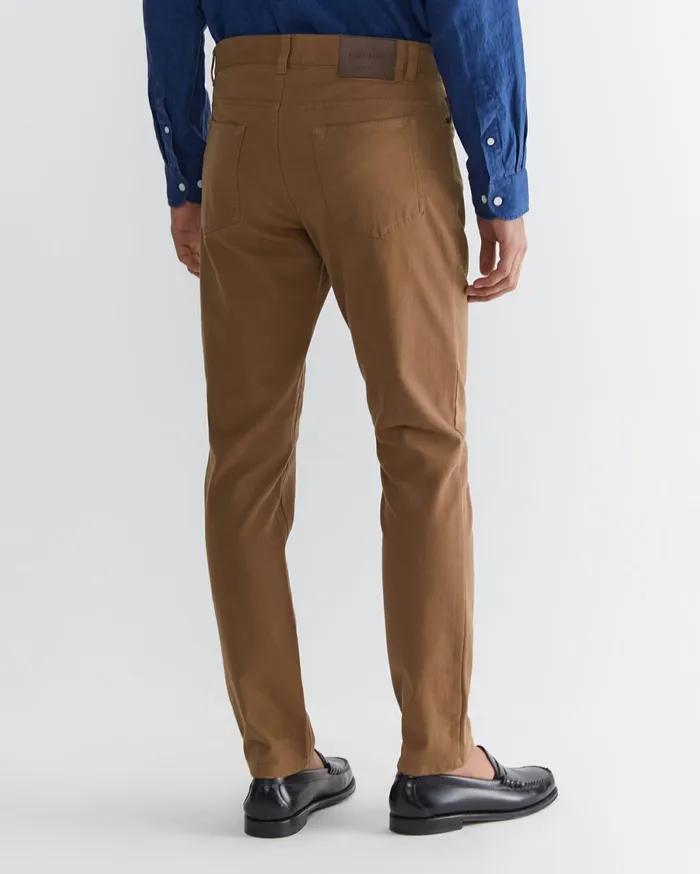 Sportscraft Tapered Bedford Jean Chestnut Men Pants