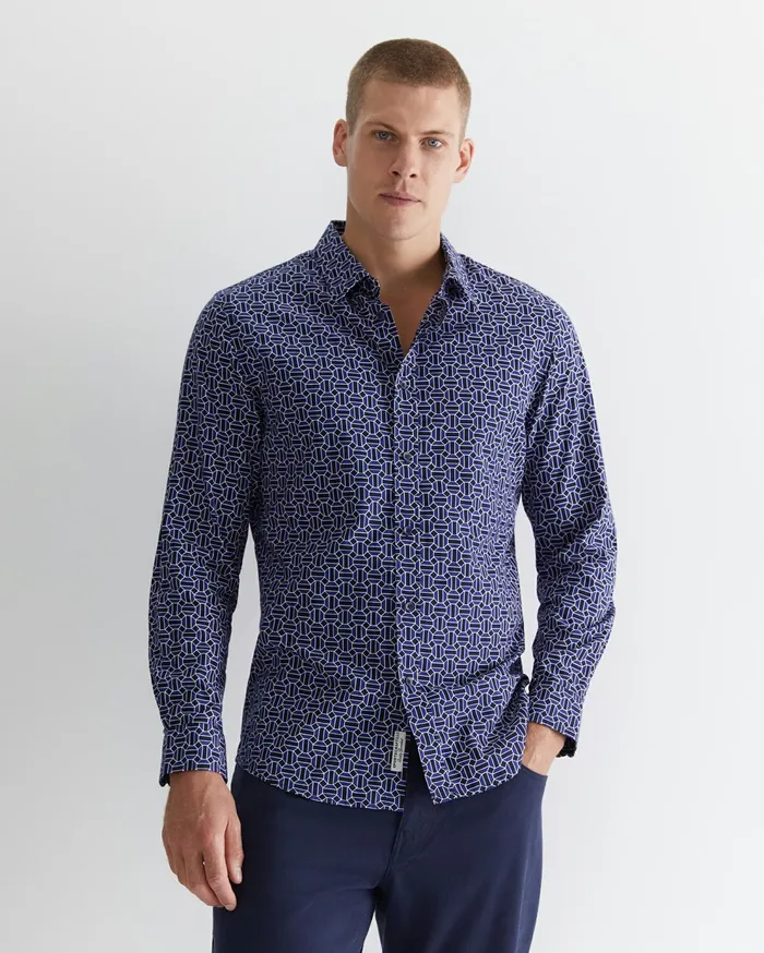 Sportscraft Walang Shirt Ball Point Blue Men Shirts
