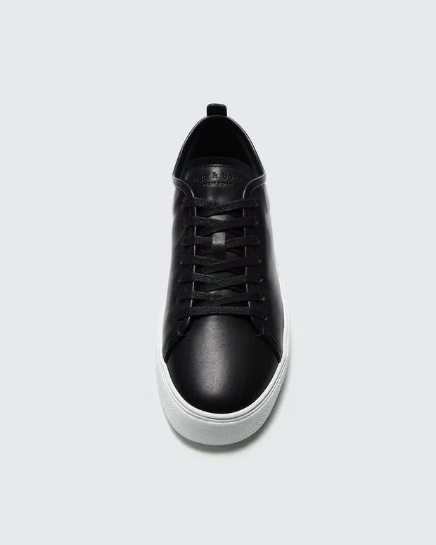 SuitingSweatshirts rag and bone Men Perry Leather Sneaker BlackBone WhiteOff Wht