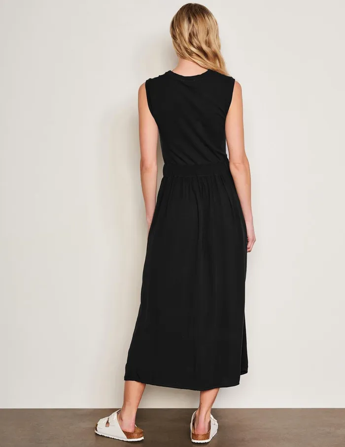 Sundry Clothing Dresses Women Women039s Midi Mixed Media Dress In Black Black Sundry Clothing Dresses Women Women039s Midi Mixed Media Dress In Black Black