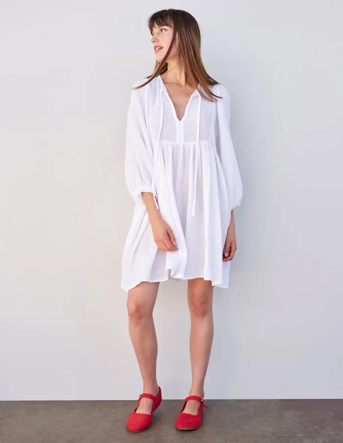 Sundry Clothing Dresses Women Women039s Mini Blouson Sleeve Dress In White White Sundry Clothing Dresses Women Women039s Mini Blouson Sleeve Dress In White White