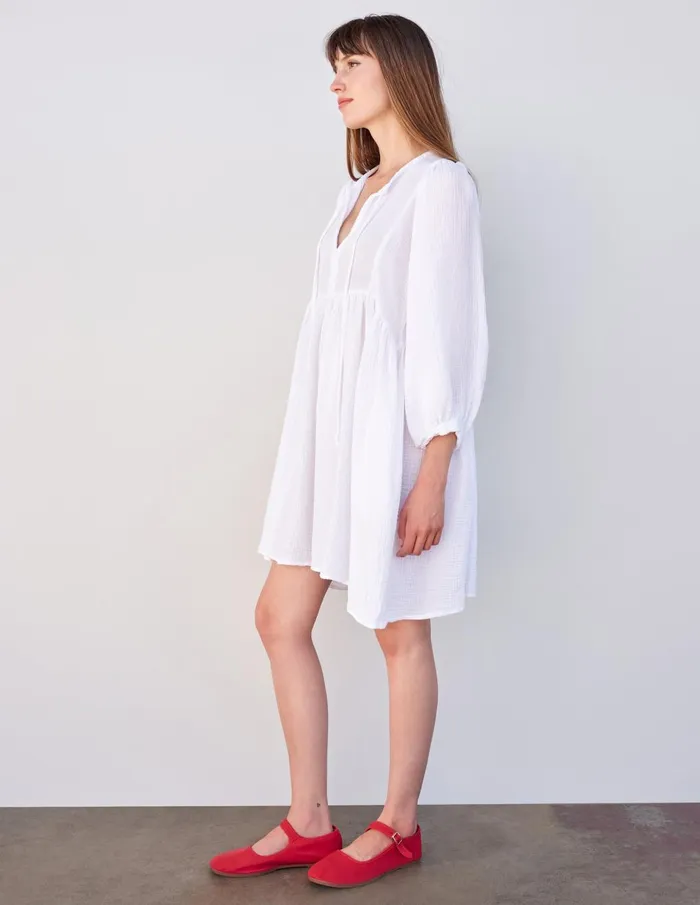 Sundry Clothing Dresses Women Women039s Mini Blouson Sleeve Dress In White White Sundry Clothing Dresses Women Women039s Mini Blouson Sleeve Dress In White White