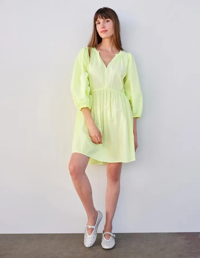 Sundry Clothing Dresses Women Women039s Mini VNeck Dress In Pigment Lime Pigment Lime