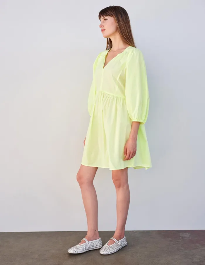 Sundry Clothing Dresses Women Women039s Mini VNeck Dress In Pigment Lime Pigment Lime