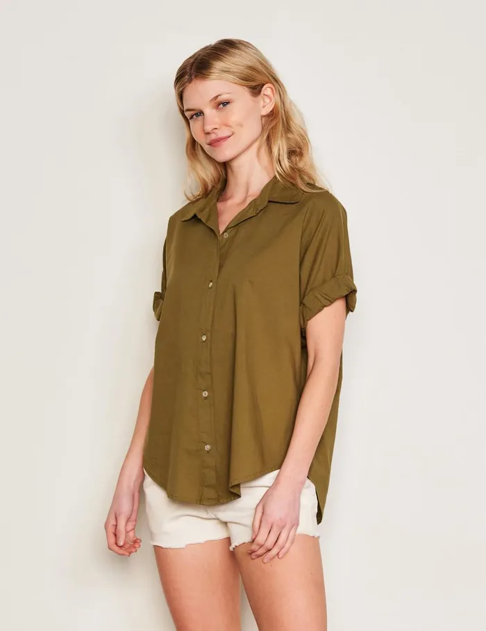 Sundry Clothing Shirting Women Women039s Roll Short Sleeve Shirt In Olive Olive Sundry Clothing Shirting Women Women039s Roll Short Sleeve Shirt In Olive Olive