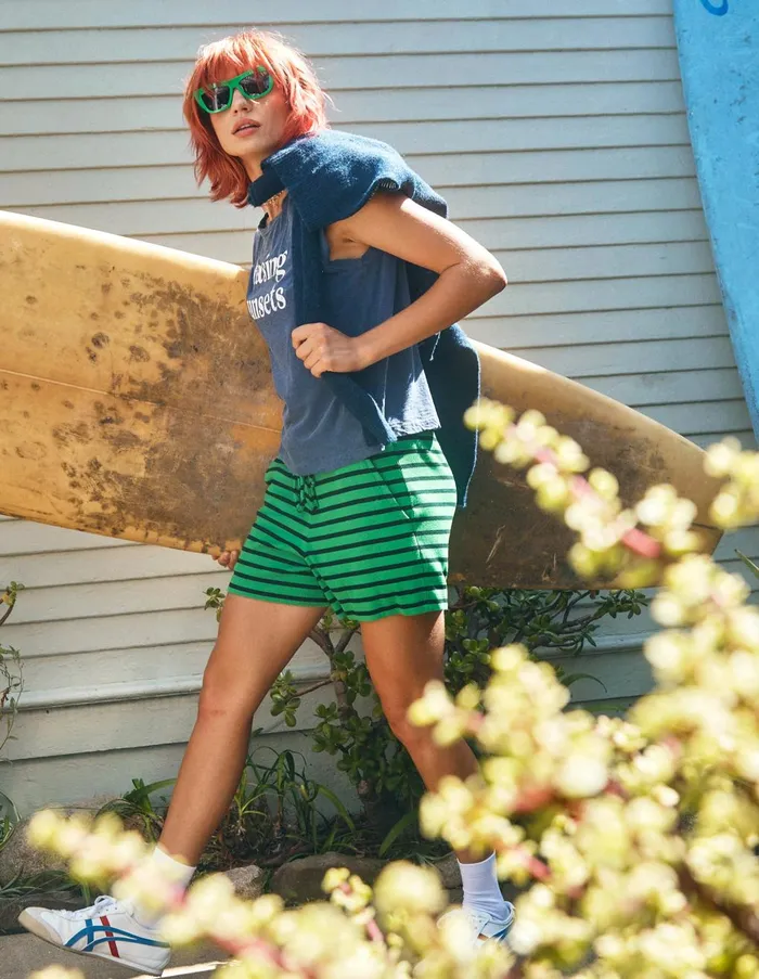 Sundry Clothing Shorts Women Women039s Striped Short In Herb Green Herb Green Sundry Clothing Shorts Women Women039s Striped Short In Herb Green Herb Green