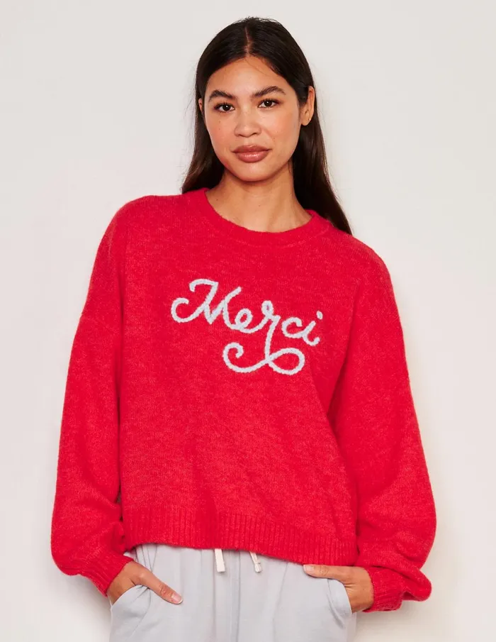 Sundry Clothing Sweaters Women Women039s Merci Crew Neck Sweater In Flare Red Flare Red Sundry Clothing Sweaters Women Women039s Merci Crew Neck Sweater In Flare Red Flare Red