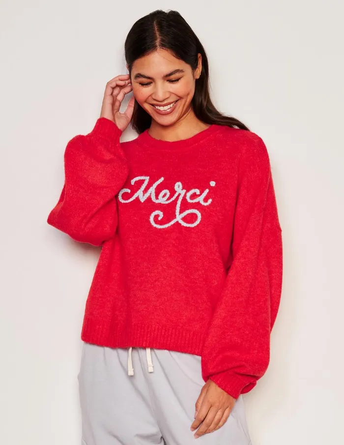 Sundry Clothing Sweaters Women Women039s Merci Crew Neck Sweater In Flare Red Flare Red Sundry Clothing Sweaters Women Women039s Merci Crew Neck Sweater In Flare Red Flare Red