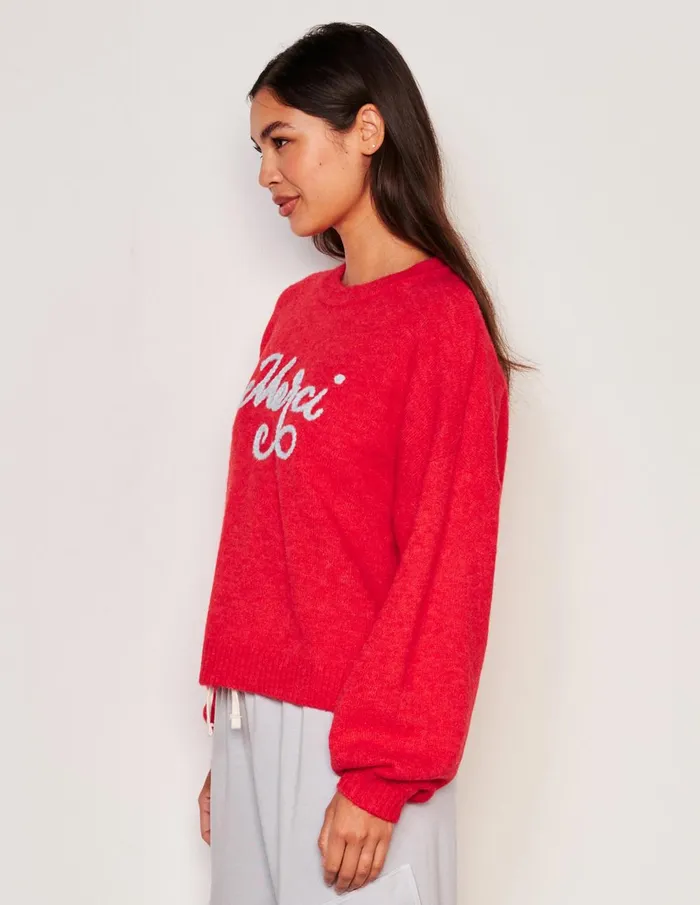 Sundry Clothing Sweaters Women Women039s Merci Crew Neck Sweater In Flare Red Flare Red Sundry Clothing Sweaters Women Women039s Merci Crew Neck Sweater In Flare Red Flare Red