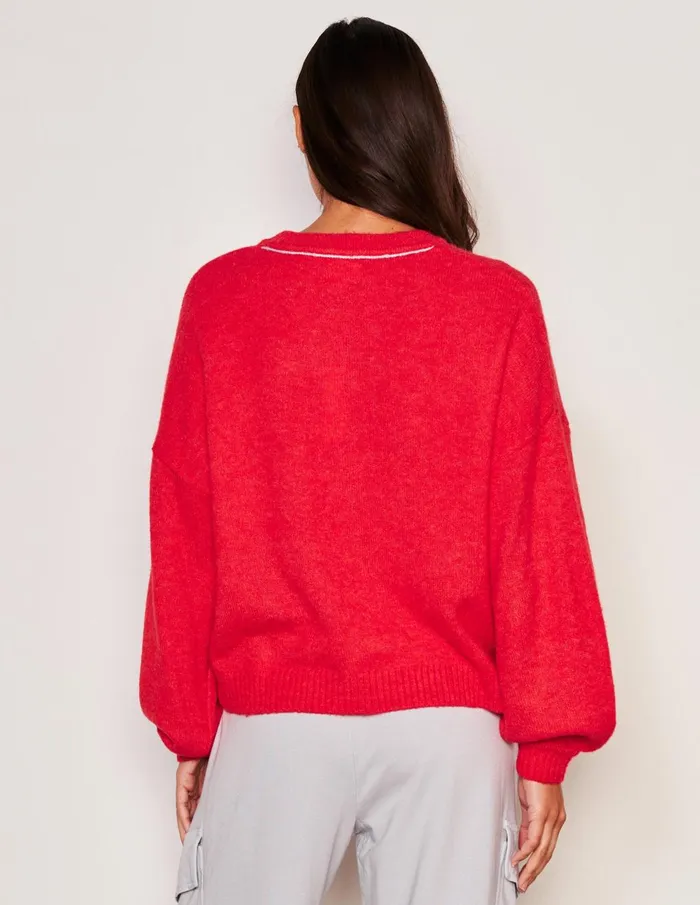 Sundry Clothing Sweaters Women Women039s Merci Crew Neck Sweater In Flare Red Flare Red Sundry Clothing Sweaters Women Women039s Merci Crew Neck Sweater In Flare Red Flare Red