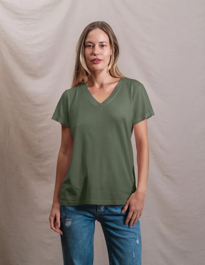 Sundry Clothing Tees Women Butter Soft Vneck In Signature Green Signature Green Sundry Clothing Tees Women Butter Soft Vneck In Signature Green Signature Green