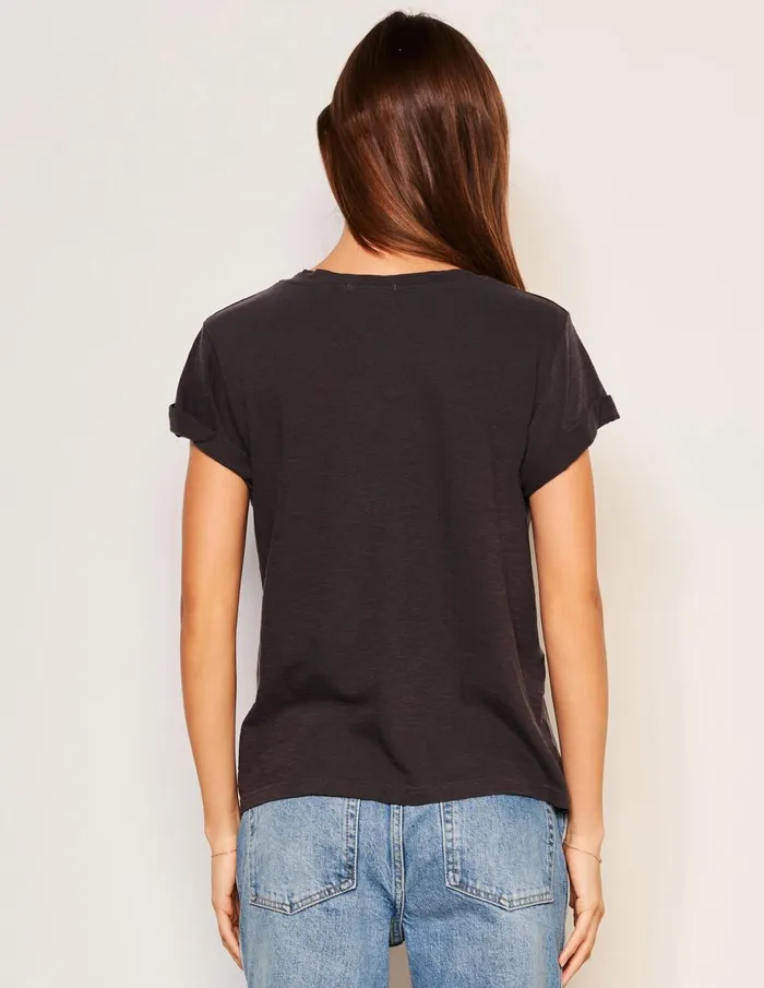 Sundry Clothing Tees Women Women039s Checker Rolled Sleeve Tee In Washed Black Washed Black Sundry Clothing Tees Women Women039s Checker Rolled Sleeve Tee In Washed Black Washed Black
