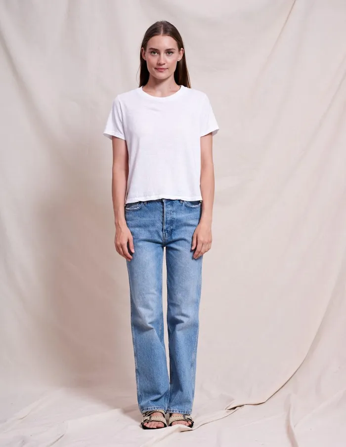 Sundry Clothing Tees Women Women039s Crew Neck Tee In Optic White Optic White