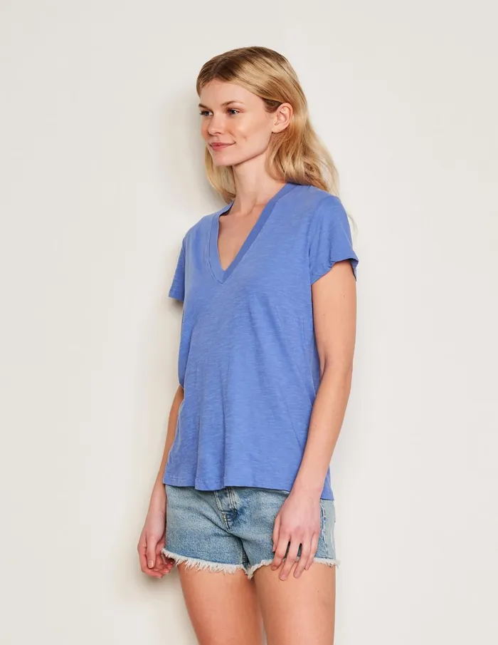 Sundry Clothing Tees Women Women039s Deep VNeck Tee In Ocean Ocean