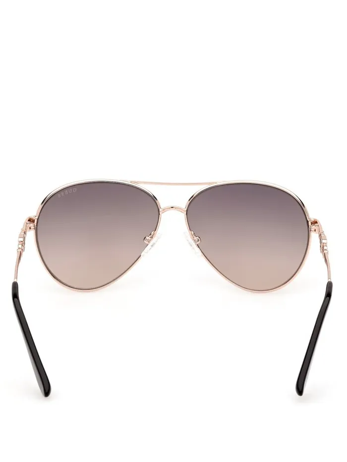 Sunglasses Aurora Oversized Trim Sunglasses Shiny Rose GoldGradient GUESS Women Sunglasses Aurora Oversized Trim Sunglasses Shiny Rose GoldGradient GUESS Women