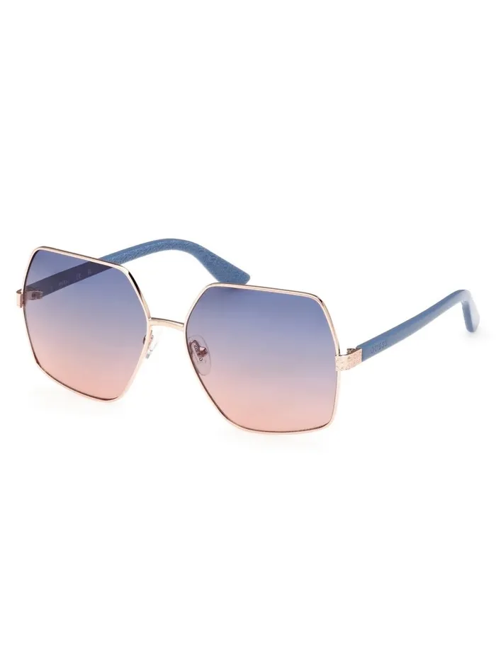 Sunglasses Aurora Oversized Trim Sunglasses Shiny Rose GoldGradient GUESS Women Sunglasses Aurora Oversized Trim Sunglasses Shiny Rose GoldGradient GUESS Women