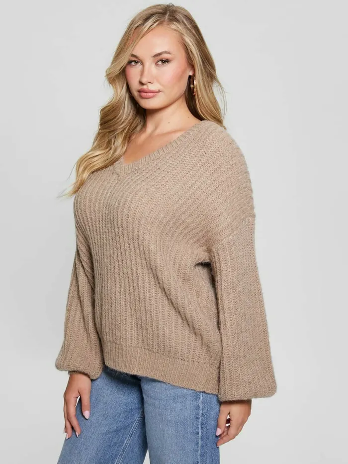 Sweaters and Knits GUESS Women Nara WoolBlend Sweater Silk Taupe Multi Sweaters and Knits GUESS Women Nara WoolBlend Sweater Silk Taupe Multi