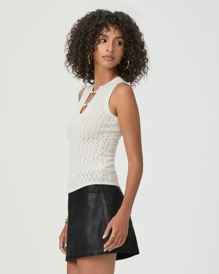 Sweaters and Sweatshirts PAIGE Women Galaxie Sweater Tank 8211 Ivory Sparkle Sweaters and Sweatshirts PAIGE Women Galaxie Sweater Tank 8211 Ivory Sparkle