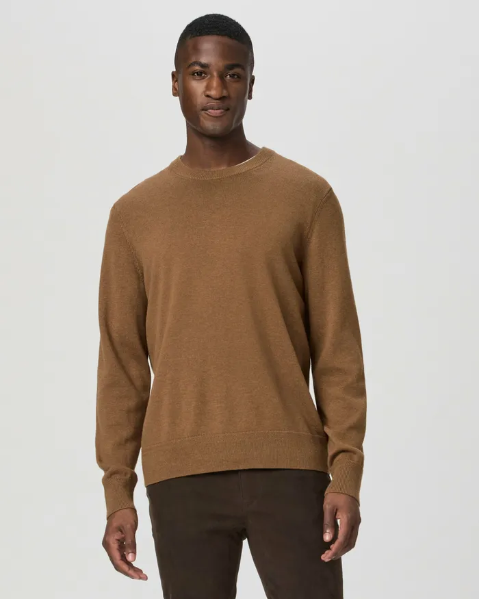 Sweaters and Sweatshirts Pershing Crewneck Sweater 8211 Heathered Palm 8211 PAIGE Men