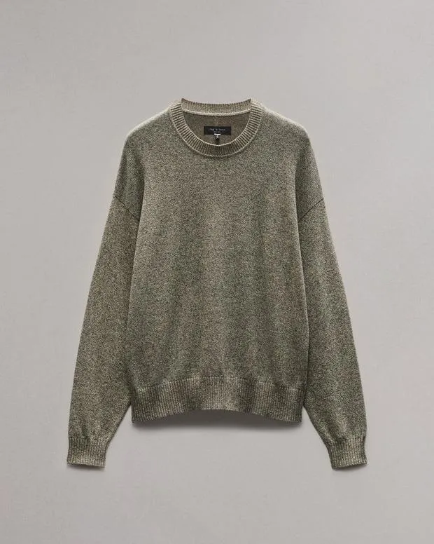 Sweaters Men Marled Cotton Sweater Army MultiGrey MultiMaroon Multi rag and bone