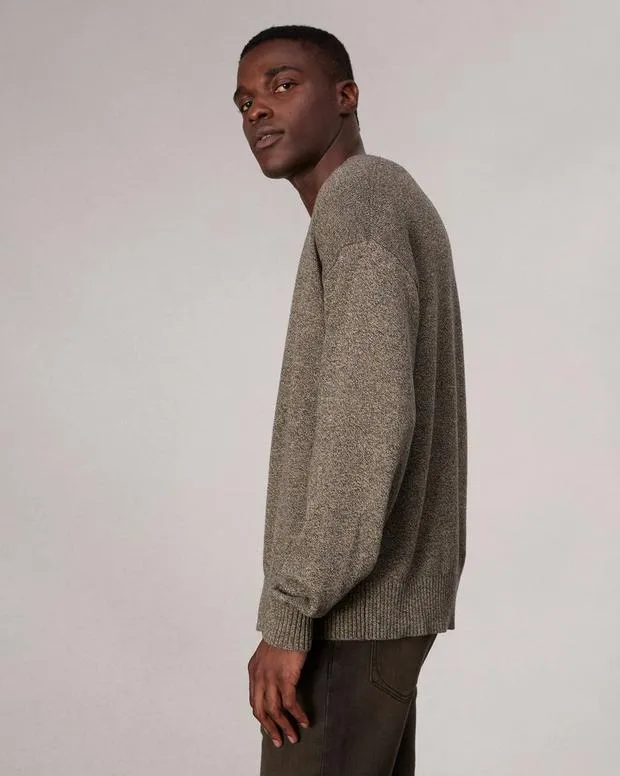 Sweaters Men Marled Cotton Sweater Army MultiGrey MultiMaroon Multi rag and bone