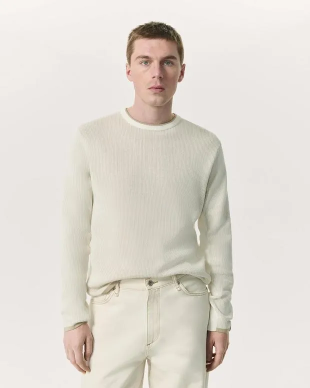Sweaters rag and bone Men Harvey Crew BlackBlackIvory