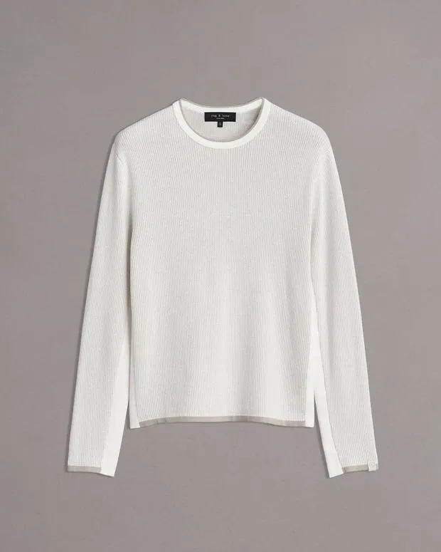 Sweaters rag and bone Men Harvey Crew BlackBlackIvory