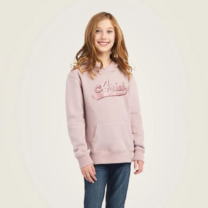 Sweatshirts and Hoodies Kids Ariat REAL Glitter Logo Hoodie Nostalgia Rose Heather Sweatshirts and Hoodies Kids Ariat REAL Glitter Logo Hoodie Nostalgia Rose Heather