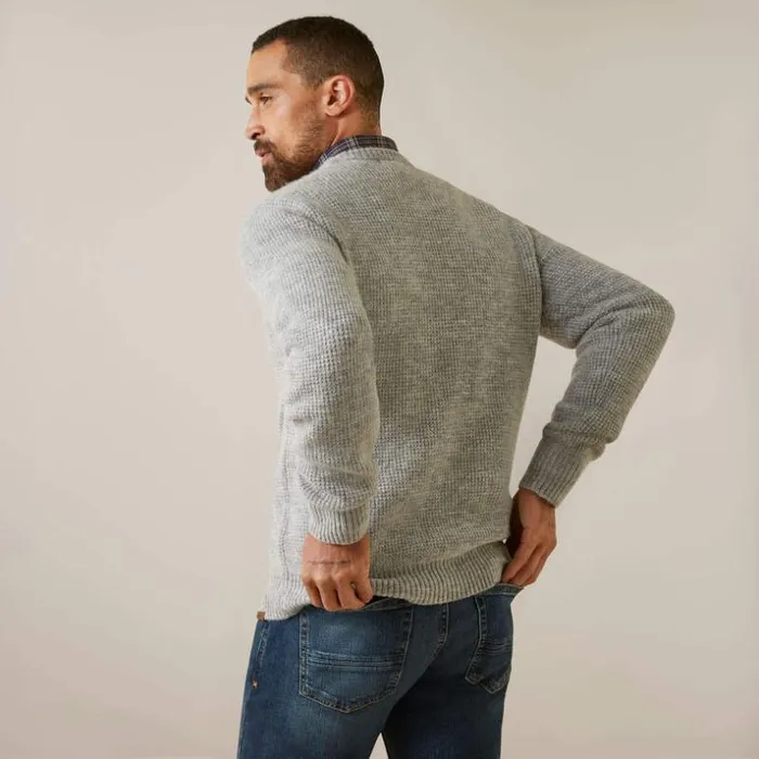 Sweatshirts and Hoodies Men Ariat Mill Valley Sweater Heather Grey