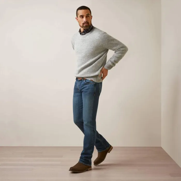 Sweatshirts and Hoodies Men Ariat Mill Valley Sweater Heather Grey