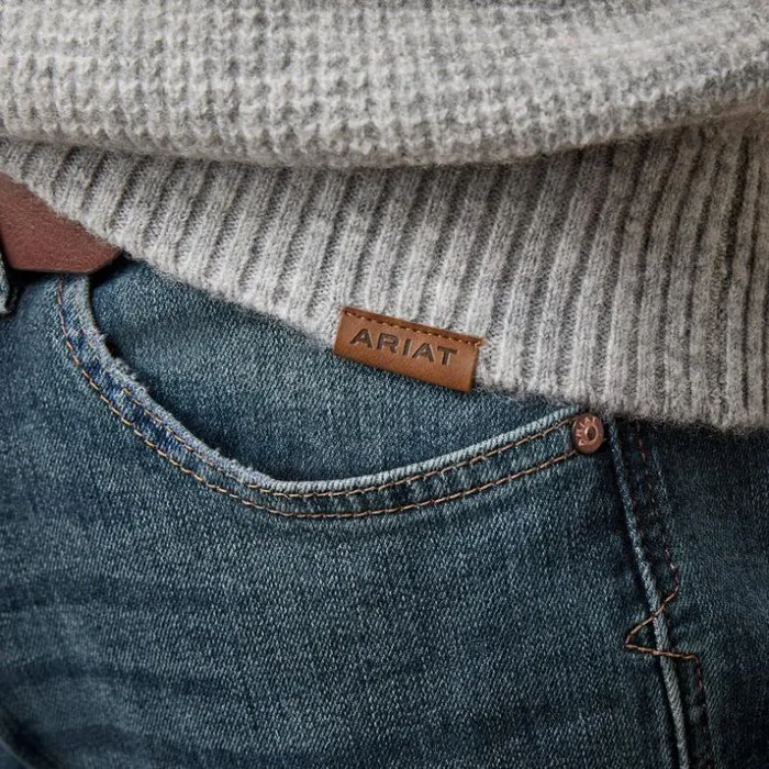 Sweatshirts and Hoodies Men Ariat Mill Valley Sweater Heather Grey