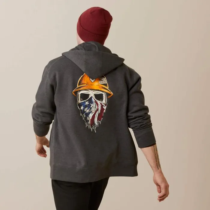 Sweatshirts and Hoodies Men Ariat Rebar Born For This Full Zip Hoodie Charcoal Heather Sweatshirts and Hoodies Men Ariat Rebar Born For This Full Zip Hoodie Charcoal Heather