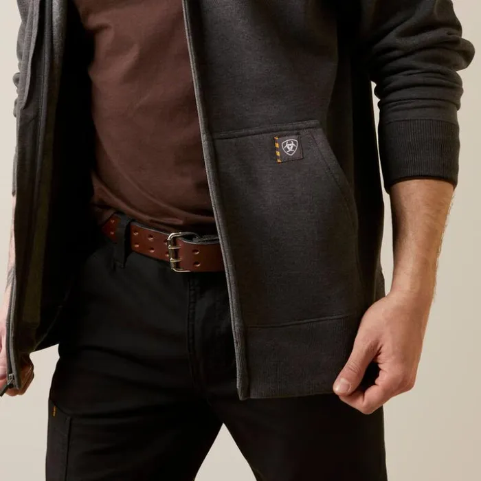 Sweatshirts and Hoodies Men Ariat Rebar Born For This Full Zip Hoodie Charcoal Heather Sweatshirts and Hoodies Men Ariat Rebar Born For This Full Zip Hoodie Charcoal Heather