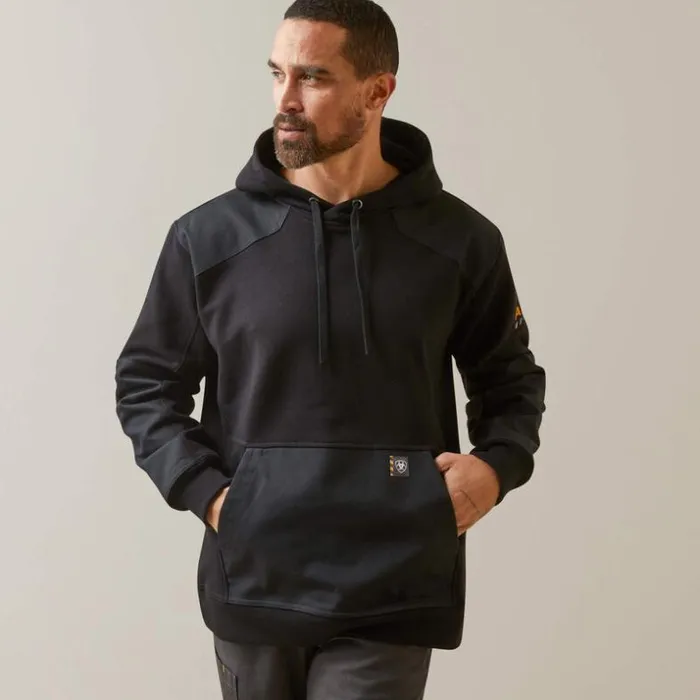 Sweatshirts and Hoodies Men Ariat Rebar Workman DuraCanvas Hoodie Blackblack