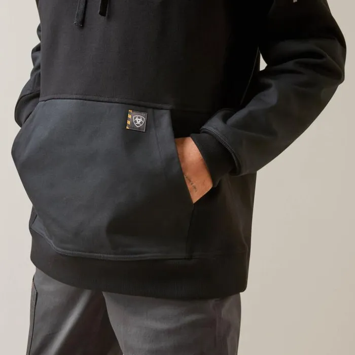 Sweatshirts and Hoodies Men Ariat Rebar Workman DuraCanvas Hoodie Blackblack
