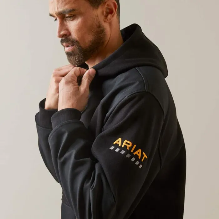 Sweatshirts and Hoodies Men Ariat Rebar Workman DuraCanvas Hoodie Blackblack