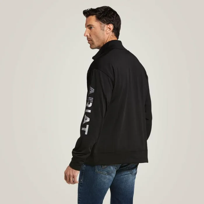 Sweatshirts and Hoodies Men Ariat Team Logo 14 Zip Sweatshirt Blackamericana