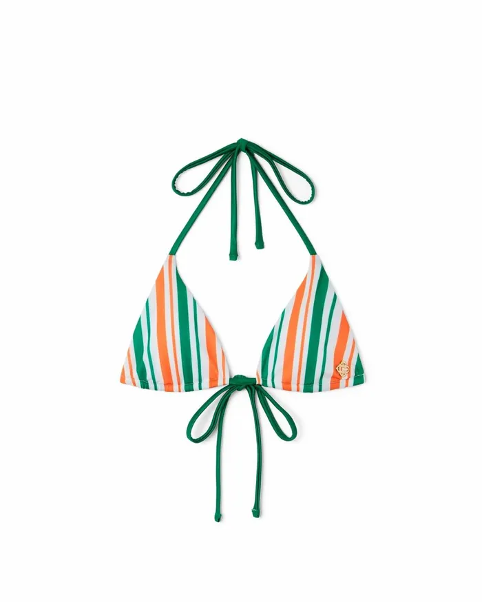 Swimwear Women Casablanca Paris Striped String Bikini Top