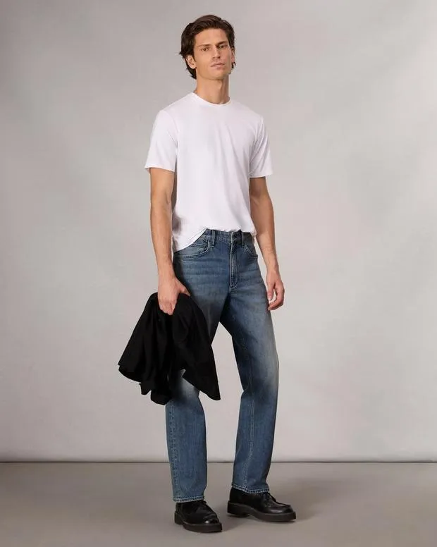 TShirts and Henleys Men Classic Tech Jersey Tee OmbreSaluteSkyscraperSlate BrownWhite rag and bone