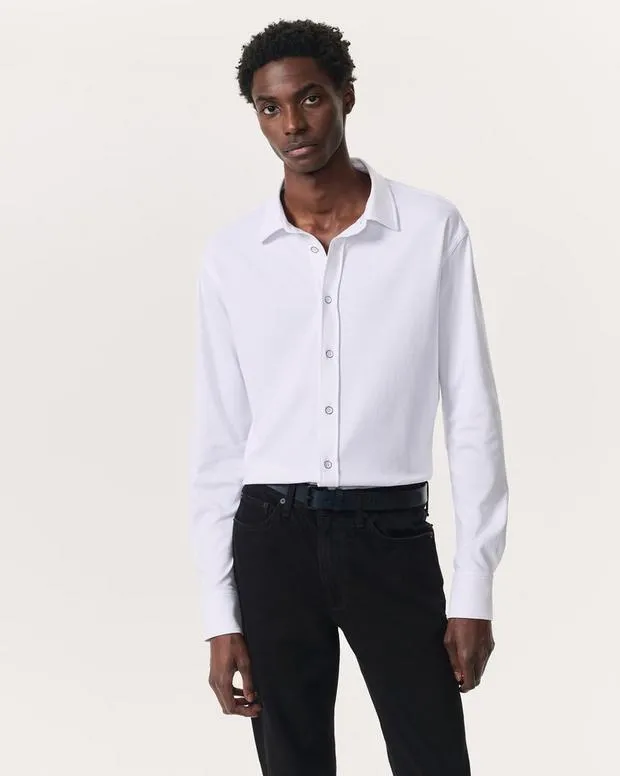 TShirts and HenleysSuiting Tomlin Pima Cotton Shirt ArmyBlackSea GreyWhite 8211 rag and bone Men