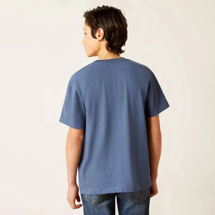 TShirts and Polos Kids Ariat Ariat Banner Shield TShirt Navy Heather TShirts and Polos Kids Ariat Ariat Banner Shield TShirt Navy Heather