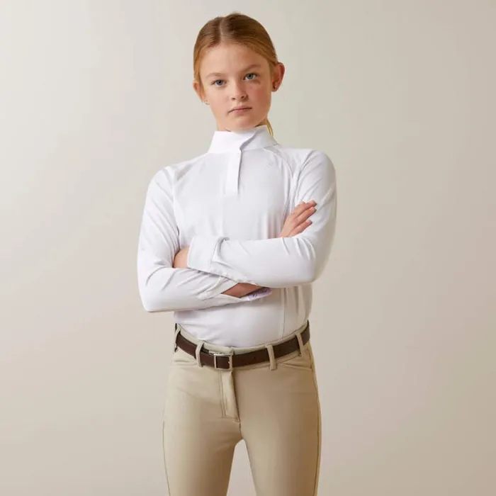 TShirts and Polos Kids Ariat Sunstopper Pro 20 Show Shirt White