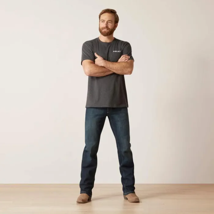 TShirts and Polos Men Ariat Ariat Wooden Badges TShirt Charcoal Heather TShirts and Polos Men Ariat Ariat Wooden Badges TShirt Charcoal Heather