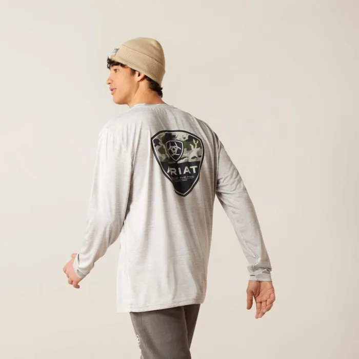 TShirts and Polos Men Ariat Charger Camo Corps TShirt Lt Grey Heather