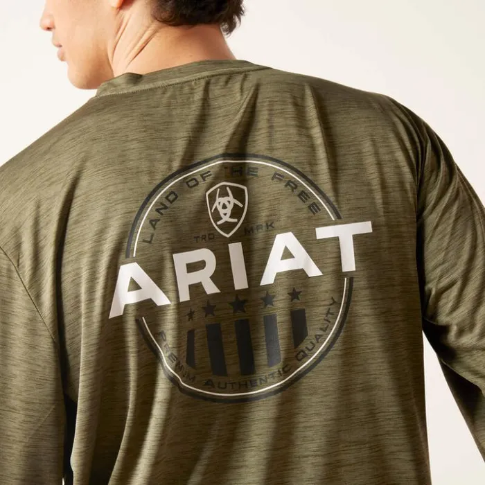 TShirts and Polos Men Ariat Charger Roundabout TShirt Brine Olive TShirts and Polos Men Ariat Charger Roundabout TShirt Brine Olive