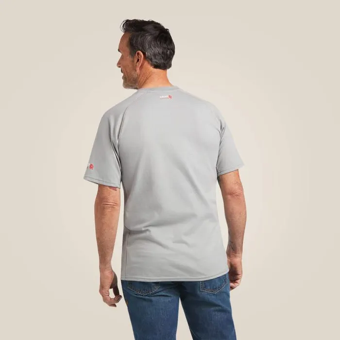 TShirts and Polos Men Ariat FR Work Crew TShirt Silver Fox TShirts and Polos Men Ariat FR Work Crew TShirt Silver Fox